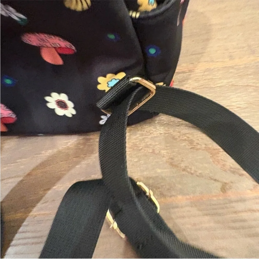 Floral and Mushroom Print Backpack with wallet. New